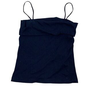 LA Movers Black Stretch Camisole Tube Top With Straps Made In USA Large NWT